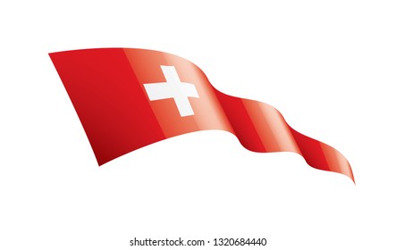 Switzerland flag, vector illustration on a white background