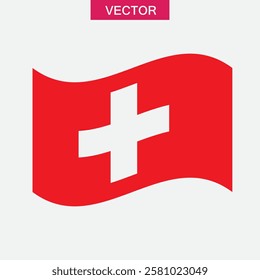 Switzerland Flag. vector illustration for web and app..eps