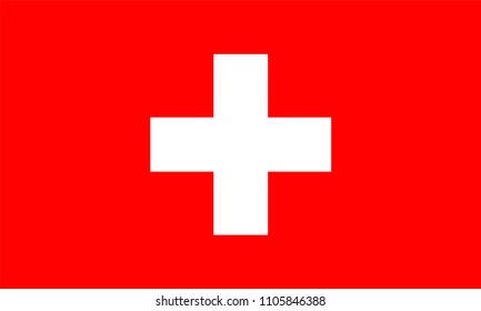 Switzerland Flag, Vector image and icon
