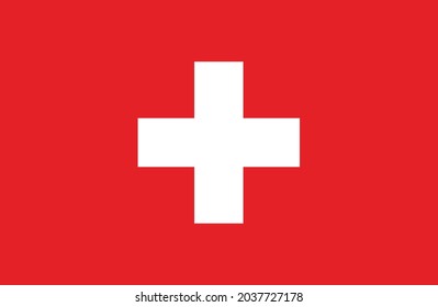 Switzerland flag vector. National flag of Switzerland illustration