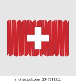 Switzerland Flag Vector with transparent background