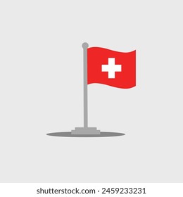Schweiz Flagge schwenkende Vektorillustration