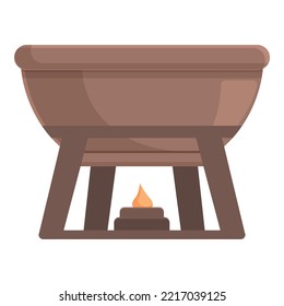 Switzerland fondue icon cartoon vector. Cooking food. Restaurant sauce
