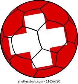 switzerland football on white Background