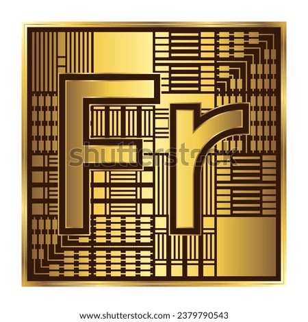 Switzerland Franc (CHF) - National Currency Sign-Symbol, Digital Circuit Board Microprocessor Golden Chip Computing Global Finance International Exchange Icon Logo Design Isolate On White Background