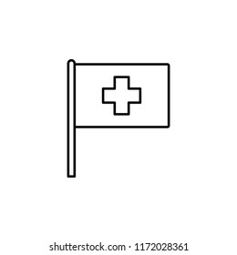 Switzerland icon. Element of flag icon for mobile concept and web apps. Thin line Switzerland icon can be used for web and mobile
