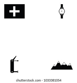 switzerland icon set