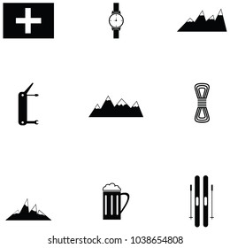 switzerland icon set