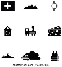 switzerland icon set