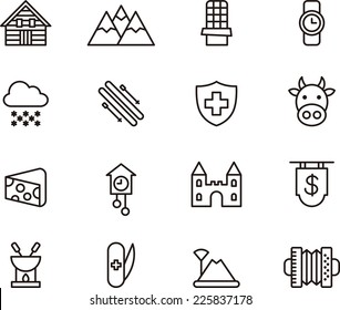 Switzerland icons