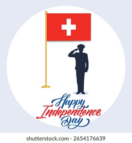 Switzerland Independence Day. 1 August. 1st August. Independence, National Day, Flag, Typographic Design, Creative Concept. Template for Banner, Poster, Advertising, Greeting card, Postcard, Flyer.