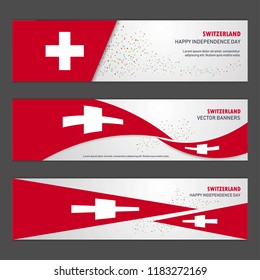 Switzerland independence day abstract background design banner and flyer, postcard, landscape, celebration vector illustration