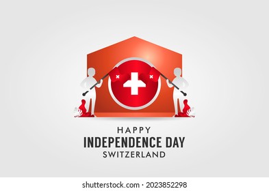 Switzerland Independence Day Background Design