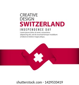 Switzerland Independence Day Celebration Creative Design Illustration Vector Template