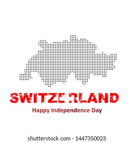 switzerland independence day vector template. Design for banner; greeting cards or print