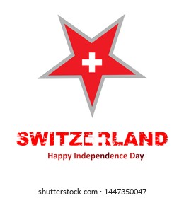 switzerland independence day vector template. Design for banner; greeting cards or print