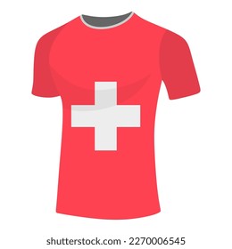 switzerland jersy illustration flag national vector