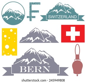 Switzerland. Logo. EPS 10. Vector illustration