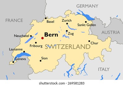 Mapa de Suiza