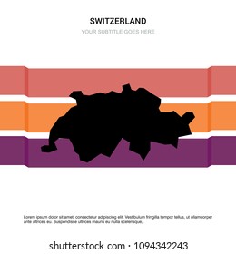 Switzerland map with creative design vector 