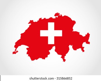 Switzerland Map Flag