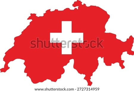  Switzerland map flag icon illustration 