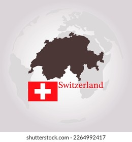Schweiz Karte, Vektorgrafik-Abbildung