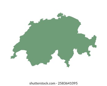 switzerland map green vector design