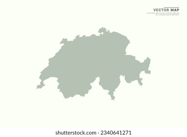 Switzerland map of green vector modern.