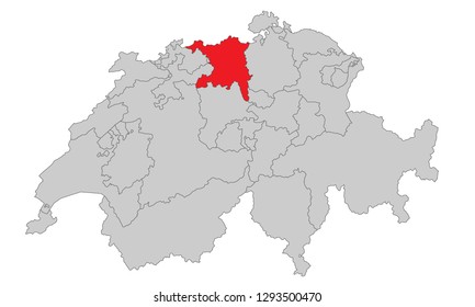 Switzerland - Map of Switzerland (high detailed)