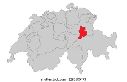 Switzerland - Map of Switzerland (high detailed)