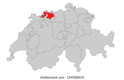 Switzerland - Map of Switzerland (high detailed)