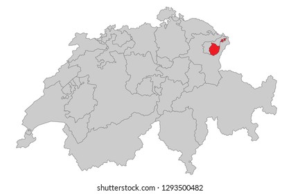 Switzerland - Map of Switzerland (high detailed)