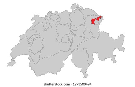 Switzerland - Map of Switzerland (high detailed)