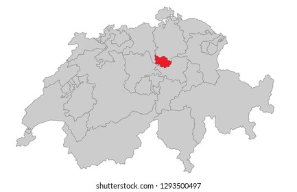 Switzerland - Map of Switzerland (high detailed)