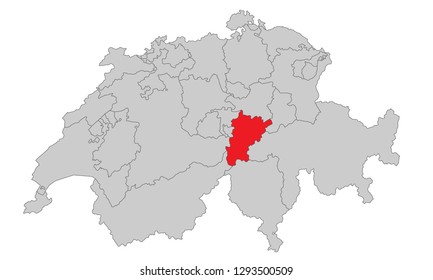 Switzerland - Map of Switzerland (high detailed)