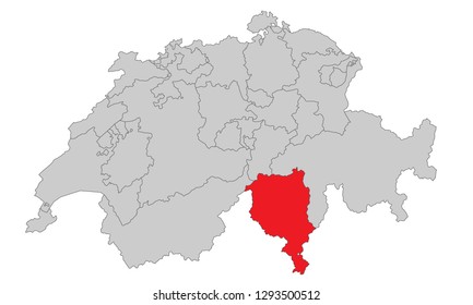 Switzerland - Map of Switzerland (high detailed)