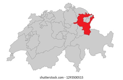 Switzerland - Map of Switzerland (high detailed)