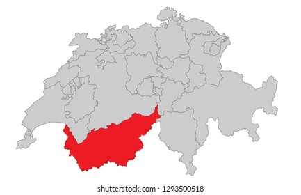 Switzerland - Map of Switzerland (high detailed)