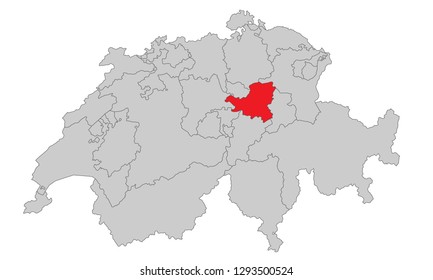 Switzerland - Map of Switzerland (high detailed)