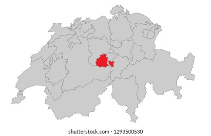 Switzerland - Map of Switzerland (high detailed)