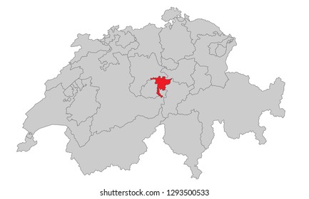 Switzerland - Map of Switzerland (high detailed)