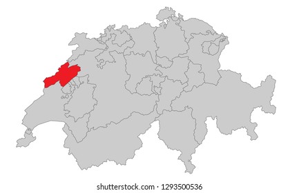 Switzerland - Map of Switzerland (high detailed)