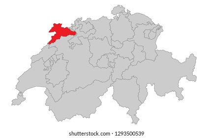 Switzerland - Map of Switzerland (high detailed)