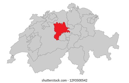 Switzerland - Map of Switzerland (high detailed)