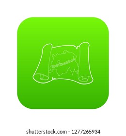 Switzerland map icon green vector isolated on white background