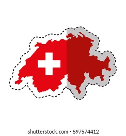 switzerland map isolated icon vector illustration design