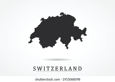 Schweiz Karte auf weißem Hintergrund - Vektorgrafik eps10