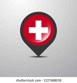 Switzerland Map Pin