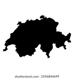 Switzerland map shape, travel web flat concept icon symbol vector illustration .